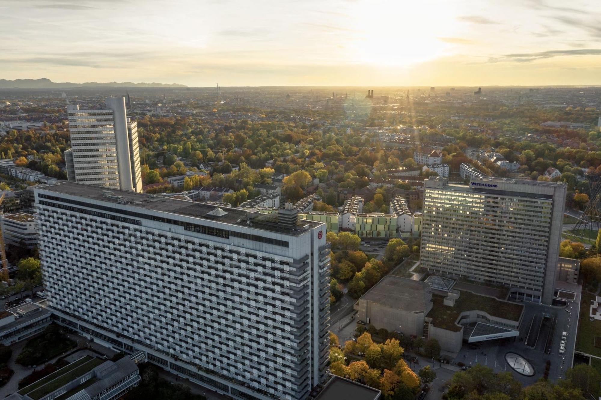 The Westin Grand Munich Hotel Exterior photo Aerial view of the campus